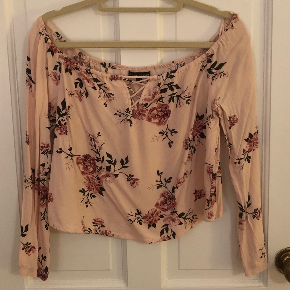 Kendall and Kylie off the shoulder top